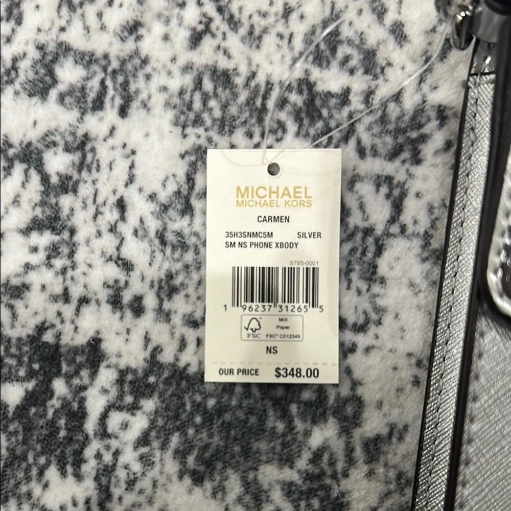 Michael Kors Silver Crossbody Phone Bag